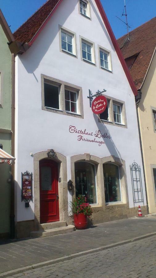 Ferienwohnung Gästehaus Liebler Rothenburg ob der Tauber Exterior foto